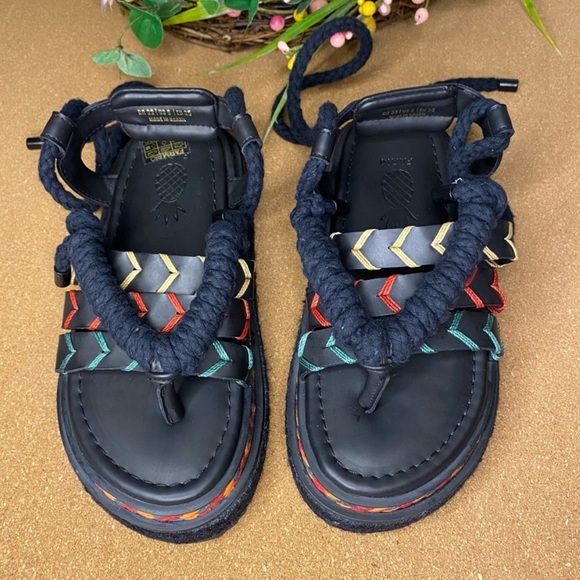 Farm Rio Sandals Platform Rope Tie Black - Picture 2 of 16